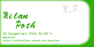 milan poth business card